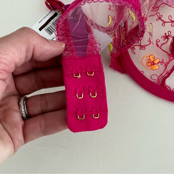 Agent Provocateur Lace Mesh Satin Trim Bra 34C - Picture 6 of 7